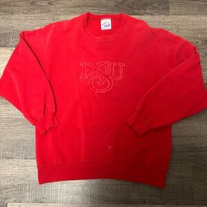 Vintage Pitt State University KS Sweatshirt Jerzees Womens Sz M Distressed 90s